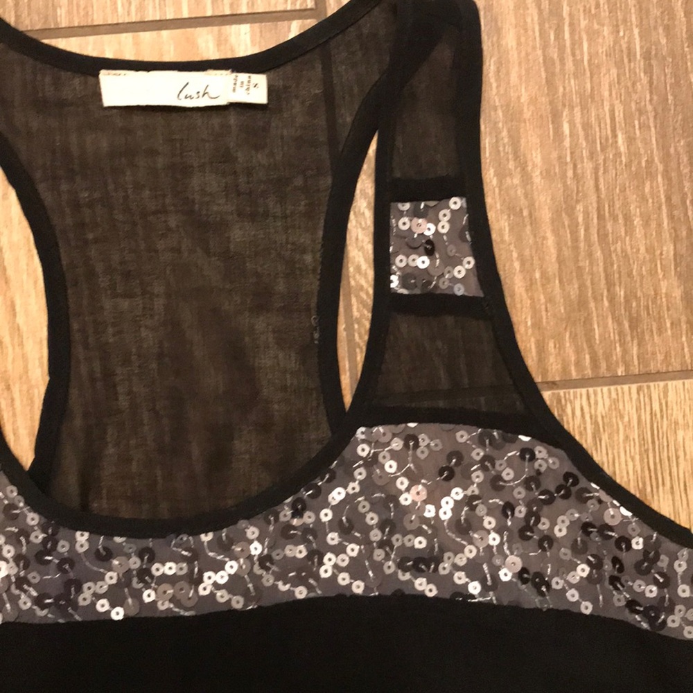 ‼️$5 Clearance‼️ Lush sheer and sequin tank - Picture 2 of 5